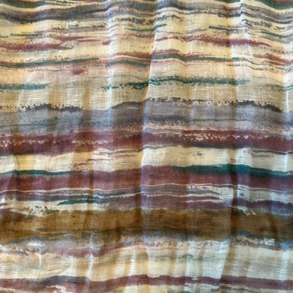 J.Jill Pure Jill Striped Scarf Purple Blue Cream NWT - Picture 2 of 6